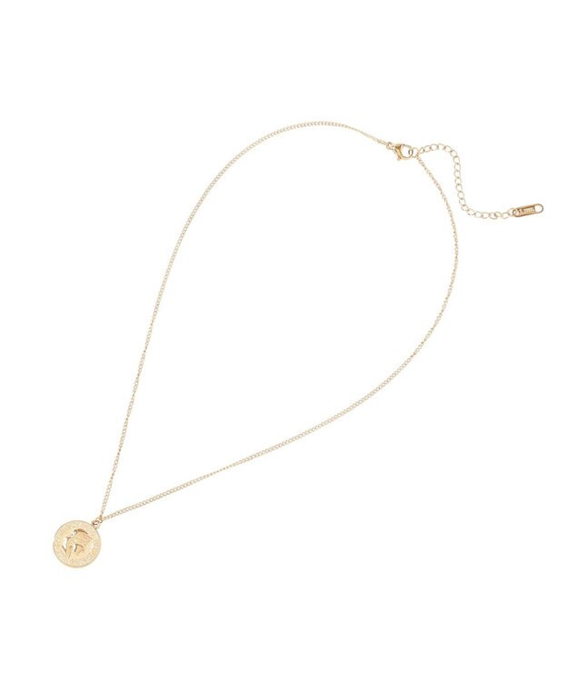 AMERICAN HOLIC 【ステンレス】コイントップスキニーチェーンネックレス Gold