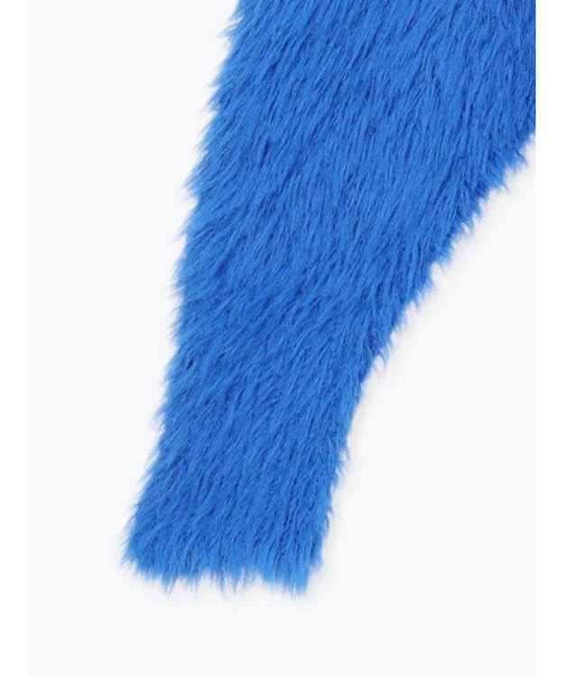 Te chichi シャギーVネックカーディガン ブルー