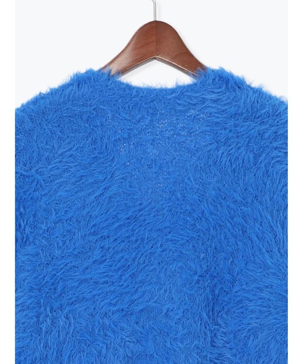 Te chichi シャギーVネックカーディガン ブルー