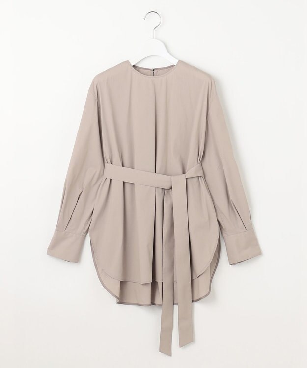 自由区 S 【洗える】SOMELOSチュニック ブラウス モカ