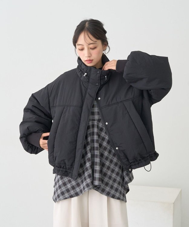 earth music&ecology モンスターコート Black