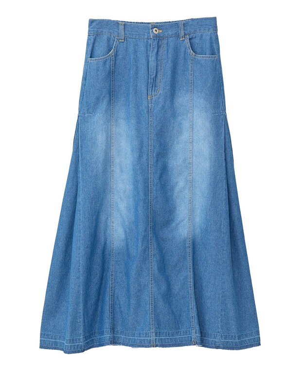 Green Parks ライトデニムサイドタックスカート Indigo