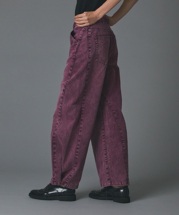 GRACE CONTINENTAL ラップ2wayデニムパンツ ボルドー