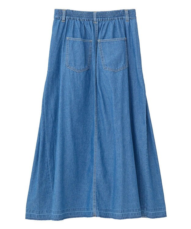 Green Parks ライトデニムサイドタックスカート Indigo