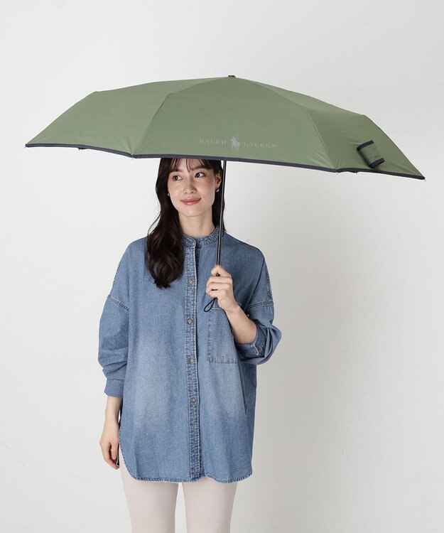 MOONBAT 【WEB限定】POLO RALPH LAUREN(ポロ ラルフローレン)FLAG BEAR 雨傘 折りたたみ傘 ユニセックス オリーブグリーン