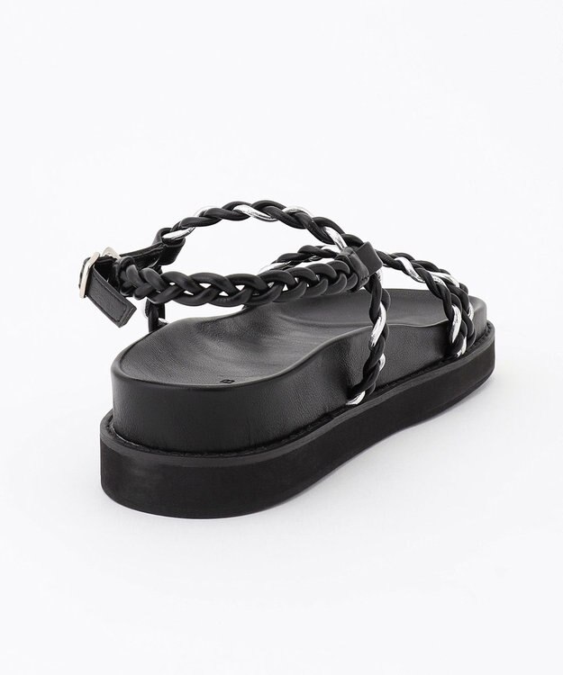 ICB コード編みサンダル ブラック系