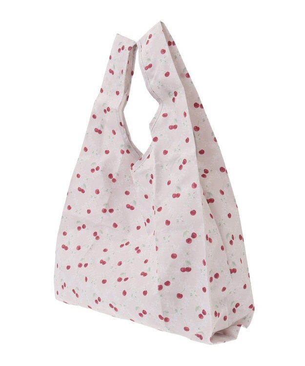 Maison de FLEUR チェリープリントエコバッグ Grayish Pink