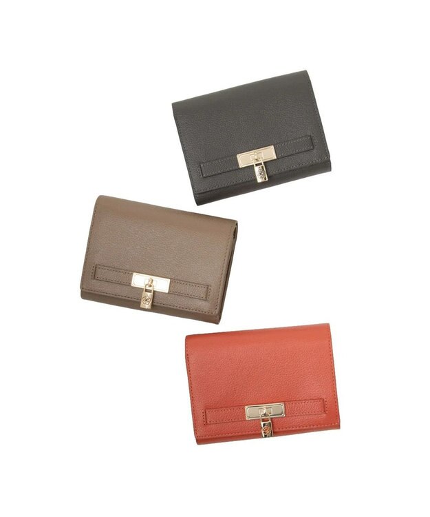 CLATHAS イヴェット 二つ折り財布 グレージュ