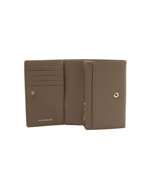 CLATHAS イヴェット 二つ折り財布 グレージュ