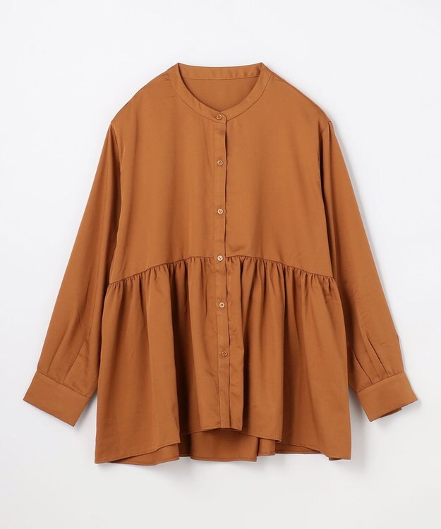 ANY エニィファンクションペプラムブラウス マスタード