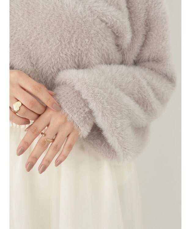 earth music&ecology ファークロスニットプルオーバー Lavender