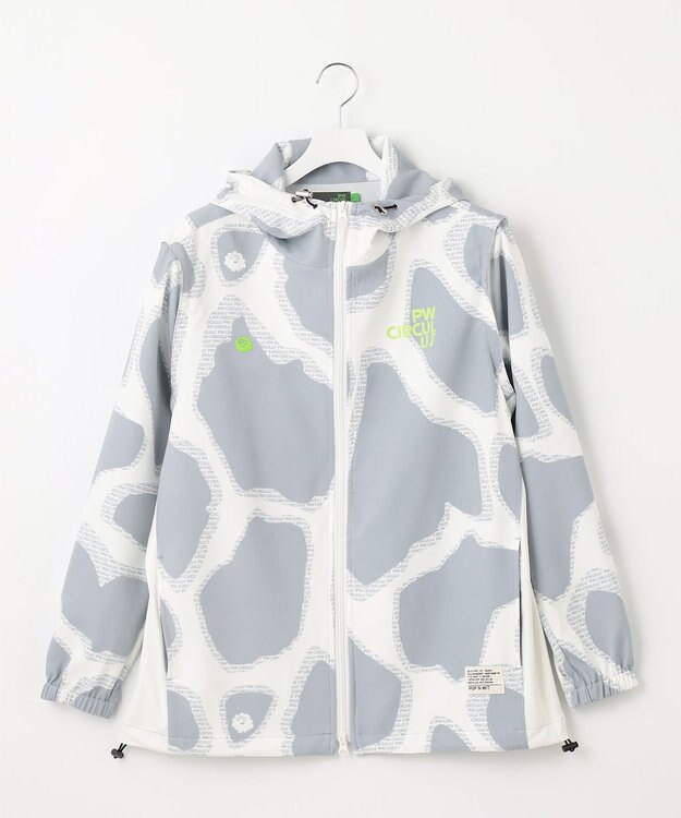 PW CIRCULUS 【袖2WAY】【MEN】プリント デタッチャブル アノラック ライトグレー系5