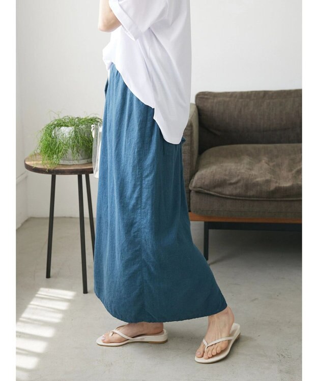 CRAFT STANDARD BOUTIQUE 【キナリノ別注】リネンレーヨンスカート Navy