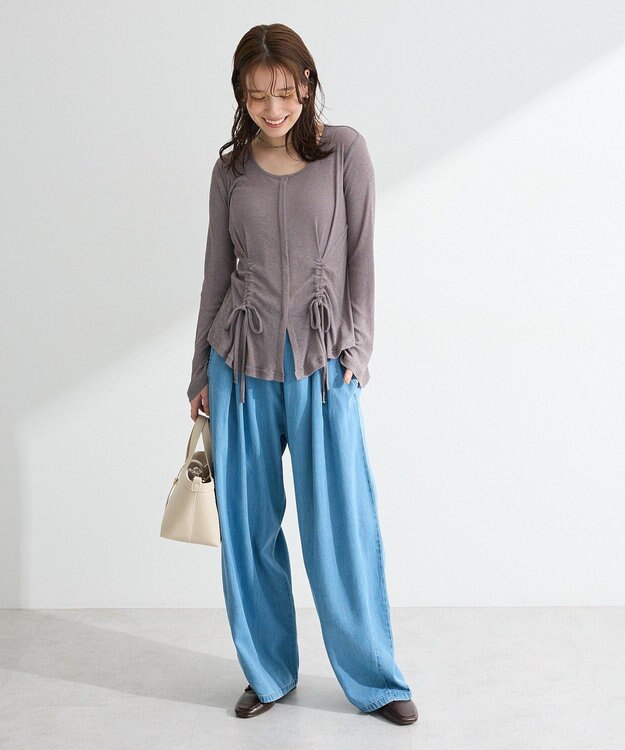 Green Parks シアーリブシャーリングプルオーバー Gray