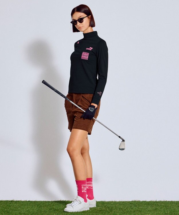 PW CIRCULUS 【手洗い洗濯可 / NEWシーズン素材 / ストレッチ】【WOMEN】コーデュロイショーツ ゴルフウェア レディース ダークブラウン系