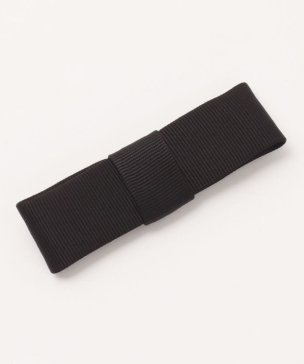 自由区 FORMAL 【ウォッシャブル対応】ドビーボーダーリボン ジャケット+ワンピース ブラック系