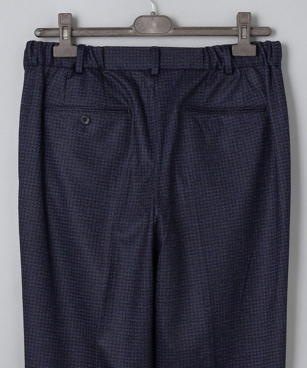 GOTAIRIKU セットアップ対応【2WAYストレッチ/シワになりにくい】T/W ジャージーパンツ_千鳥柄 ネイビー系8