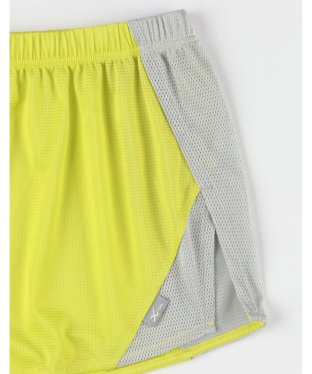 CW-X 【UNISEX】 CW-X ランニングボトムス メッシュ素材 風通りがよい スポーツウェア 2分丈 ユニセックス DHR362 /ワコール イエロー