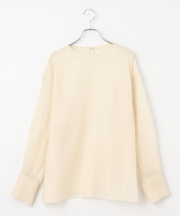 #Newans シアープルオーバーシャツ アイボリー系