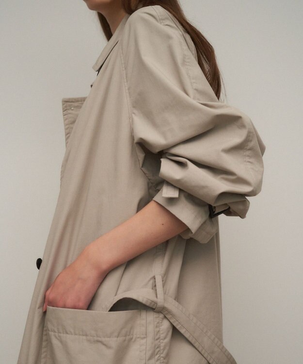 ATON LIGHT TC GABARDINE | ウォッシュトレンチコート - UNISEX BEIGE