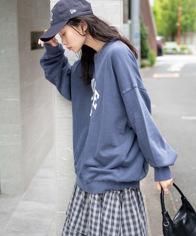 WEGO ピグメントスウェット ネイビー