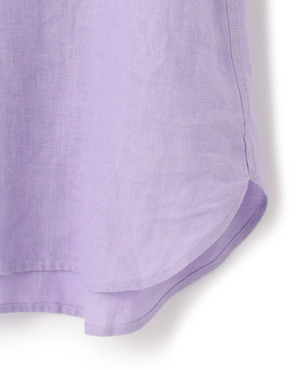 23区 S 【洗える】LIBECO スキッパーブラウス ライラック系