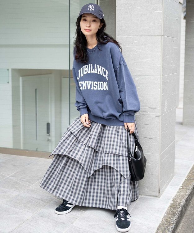 WEGO ピグメントスウェット ネイビー