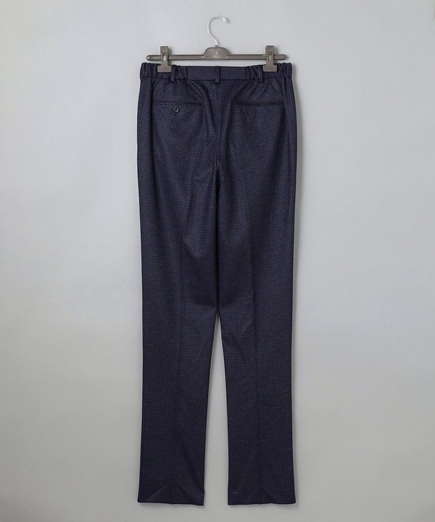 GOTAIRIKU セットアップ対応【2WAYストレッチ/シワになりにくい】T/W ジャージーパンツ_千鳥柄 ネイビー系8