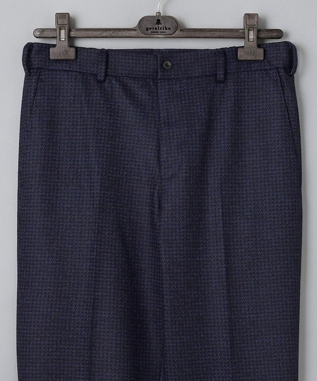 GOTAIRIKU セットアップ対応【2WAYストレッチ/シワになりにくい】T/W ジャージーパンツ_千鳥柄 ネイビー系8