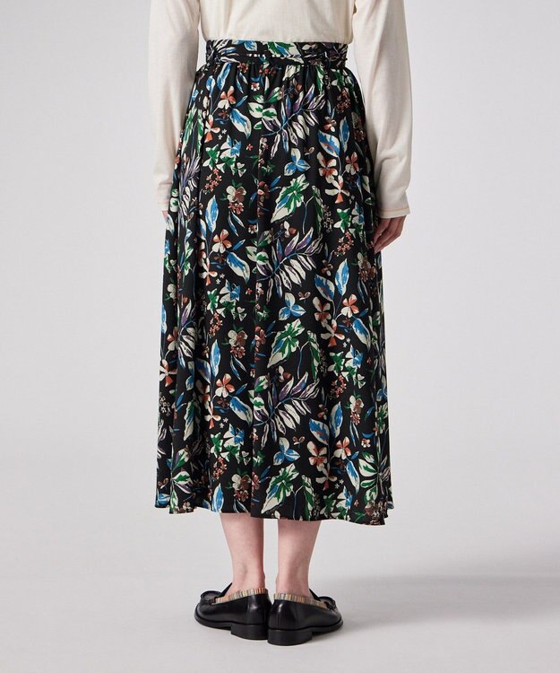 Paul Smith Number Floral ギャザースカート ブラック