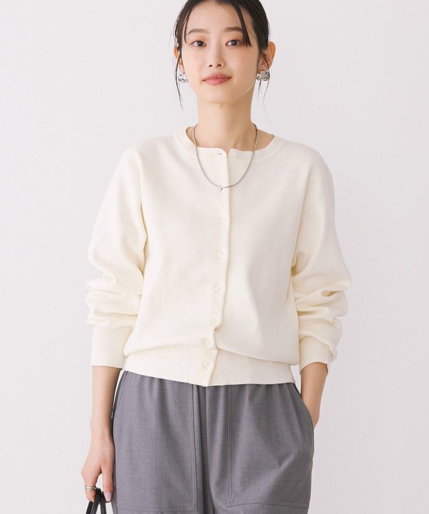 AMERICAN HOLIC クルーネックニットカーディガン Ivory