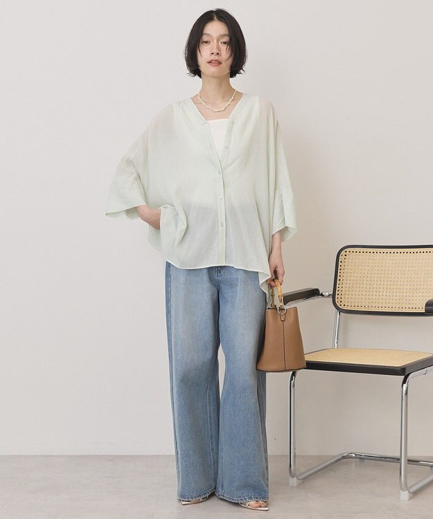 AMERICAN HOLIC Vネックポンチョシャツ Mint