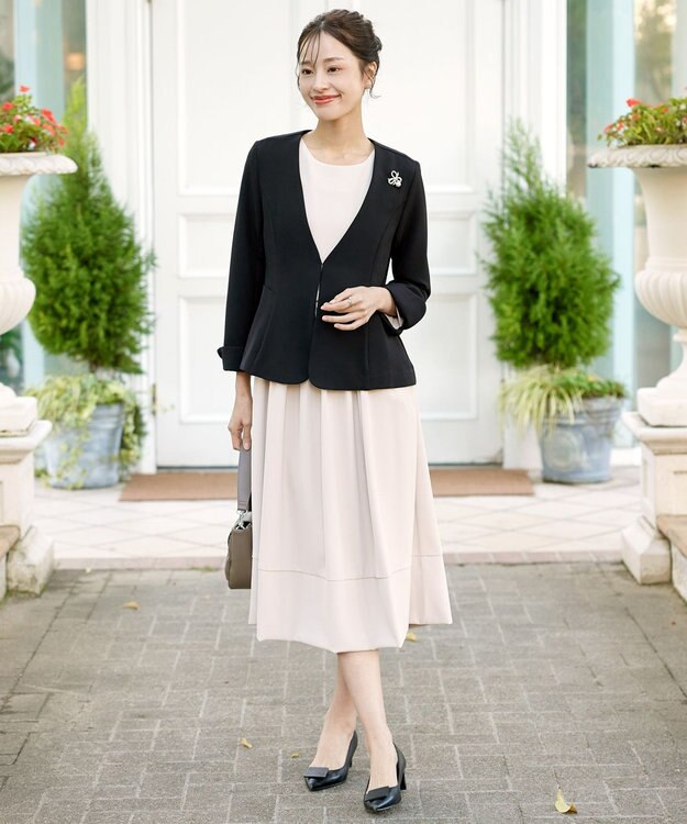 Tiaclasse パール＆クローバーリボンブローチ シルバー