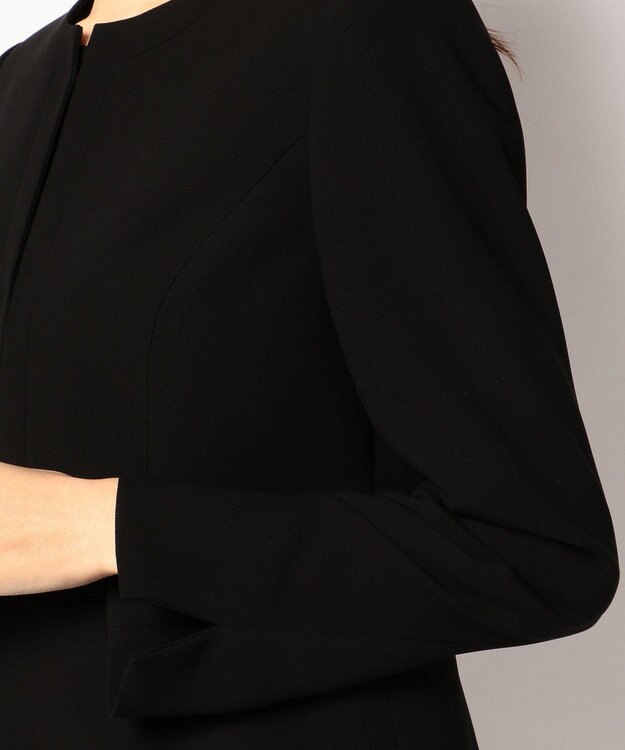 自由区 FORMAL 【オールシーズン対応】バーズアイ ジャケット+ワンピース ブラック系