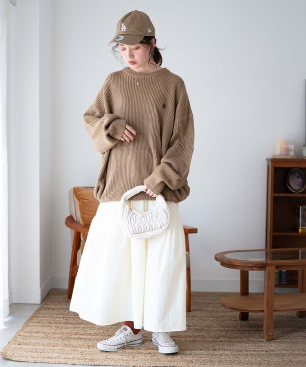 WEGO U.S. POLO ASSN.|別注畔編みニットプルオーバー ベージュ