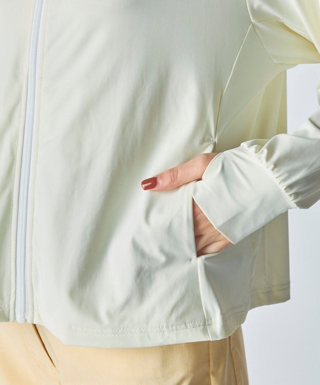 FILA GOLF／marie claire 【marie claire SPORT】スーパーナイロンクール｜フード付きUVラッシュガード オフホワイト