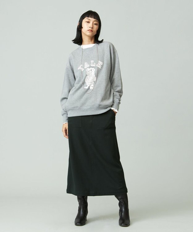 J.PRESS YORK STREET 【UNISEX】YALEブルドック裏毛スウェット ライトグレー系