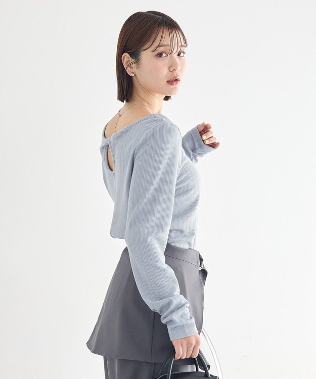 earth music&ecology 【前後2WAY】ツイストカットアウトプルオーバー Sax