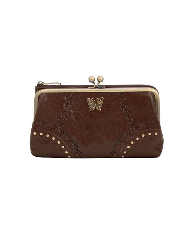 ANNA SUI マチルダ 二つ折り口金長財布 ブラウン