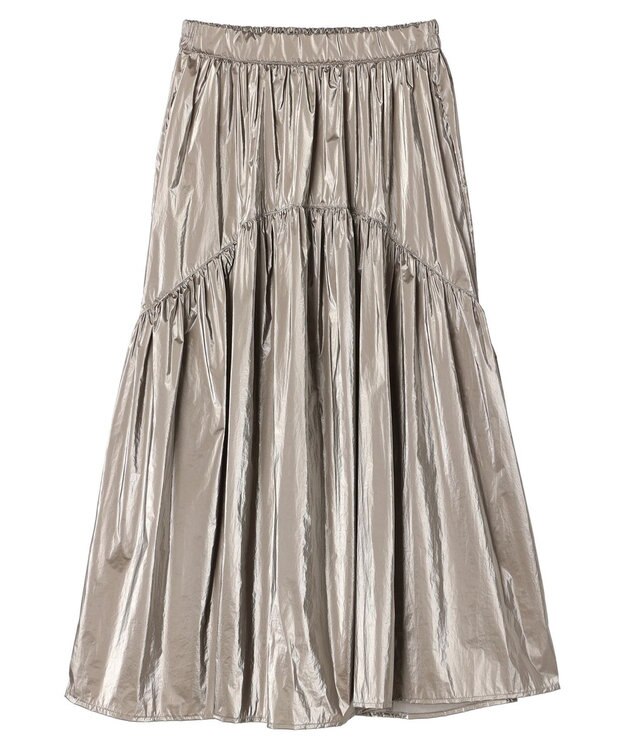 Green Parks ・ＥＬＥＮＣＡＲＥ　ＤＵＥ　メタリックティアードスカート Gold