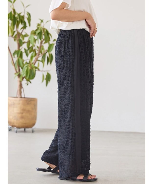 AMERICAN HOLIC 刺繍スクエアパンツ Black