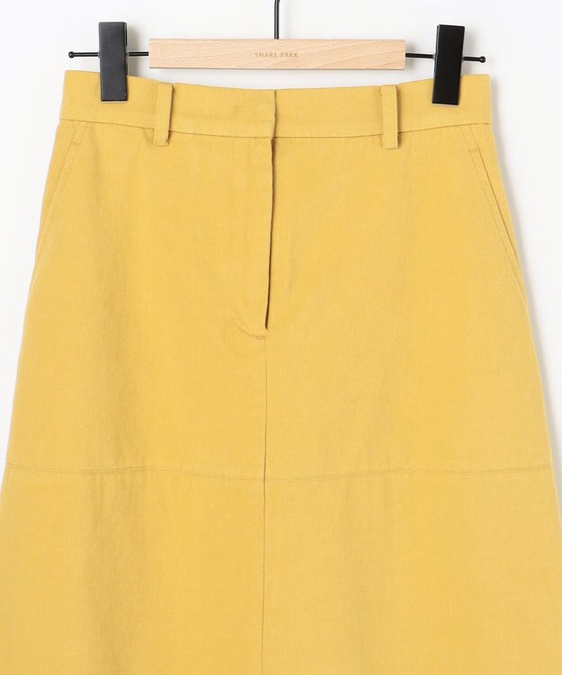 SHARE PARK LADIES 【洗える】モールスキンスカート イエロー系