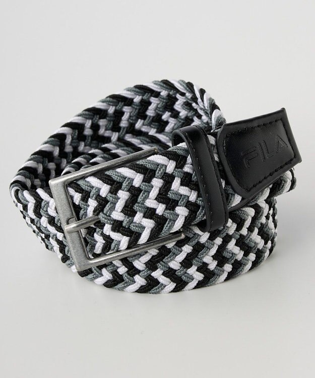 FILA GOLF／marie claire 【FILA GOLF】 メッシュベルト ブラック×グレー