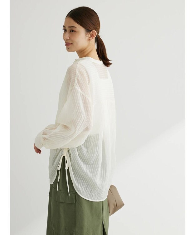 Green Parks ・ＥＬＥＮＣＡＲＥ　ＤＵＥ　ストライプシャツチュニック Off White