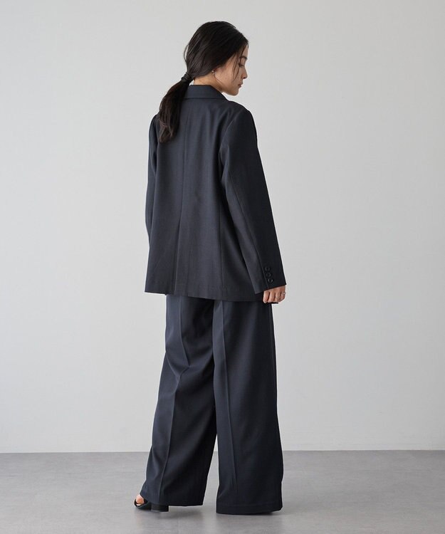 YECCA VECCA ロングテーラードジャケット Navy