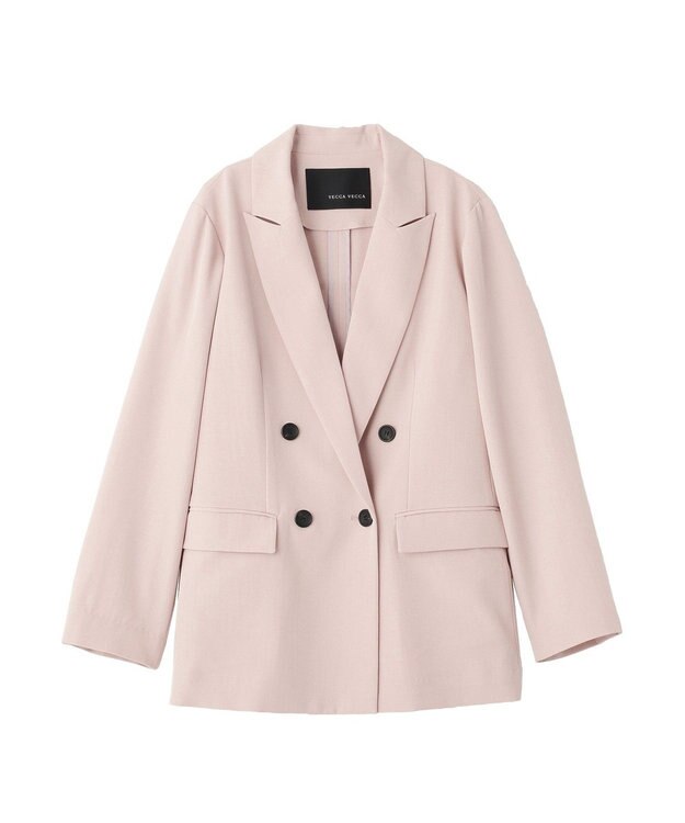 YECCA VECCA ロングテーラードジャケット Pink