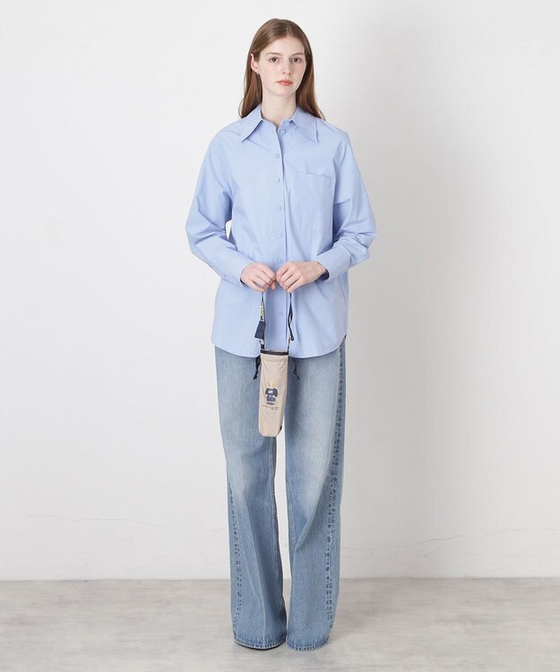 MOONBAT POLO RALPH LAUREN(ポロ ラルフローレン)FLAG BEAR 無地 折りたたみ傘 簡単開閉 ベージュ