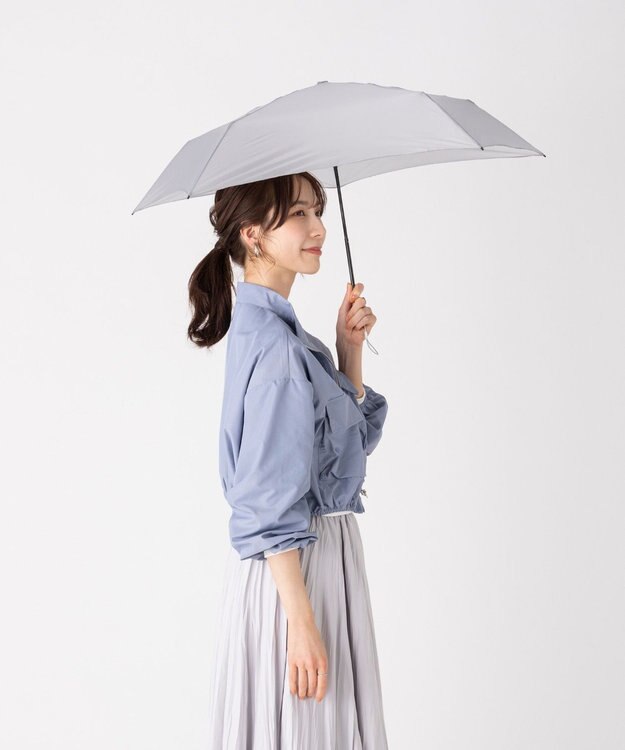 MOONBAT Magical tech(マジカルテック) 超軽量 折りたたみ傘 65g プレーン UV 50cm ライトグレー