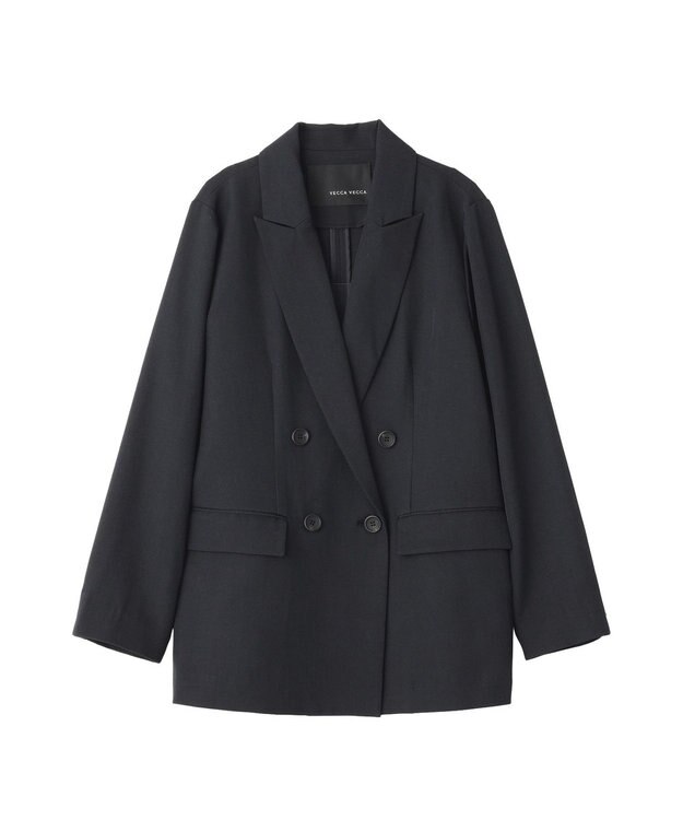 YECCA VECCA ロングテーラードジャケット Navy