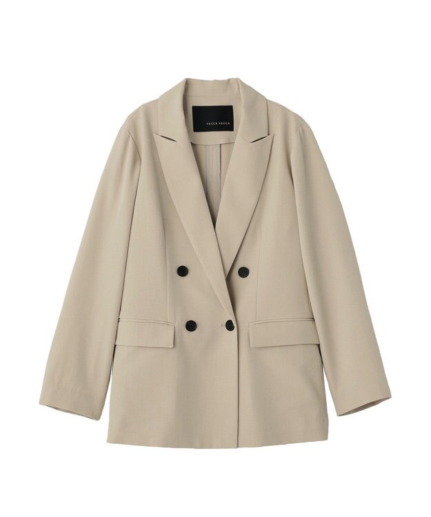 YECCA VECCA ロングテーラードジャケット Gray Beige